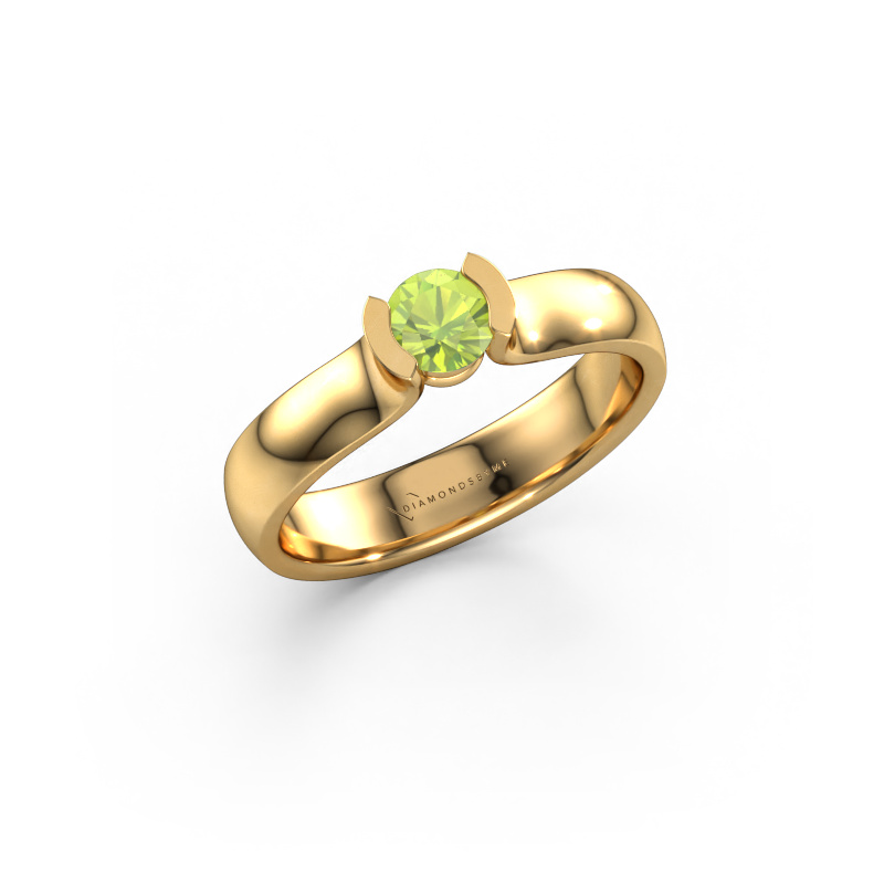 Image of Ring Ophelia 585 gold Peridot 4.2 mm