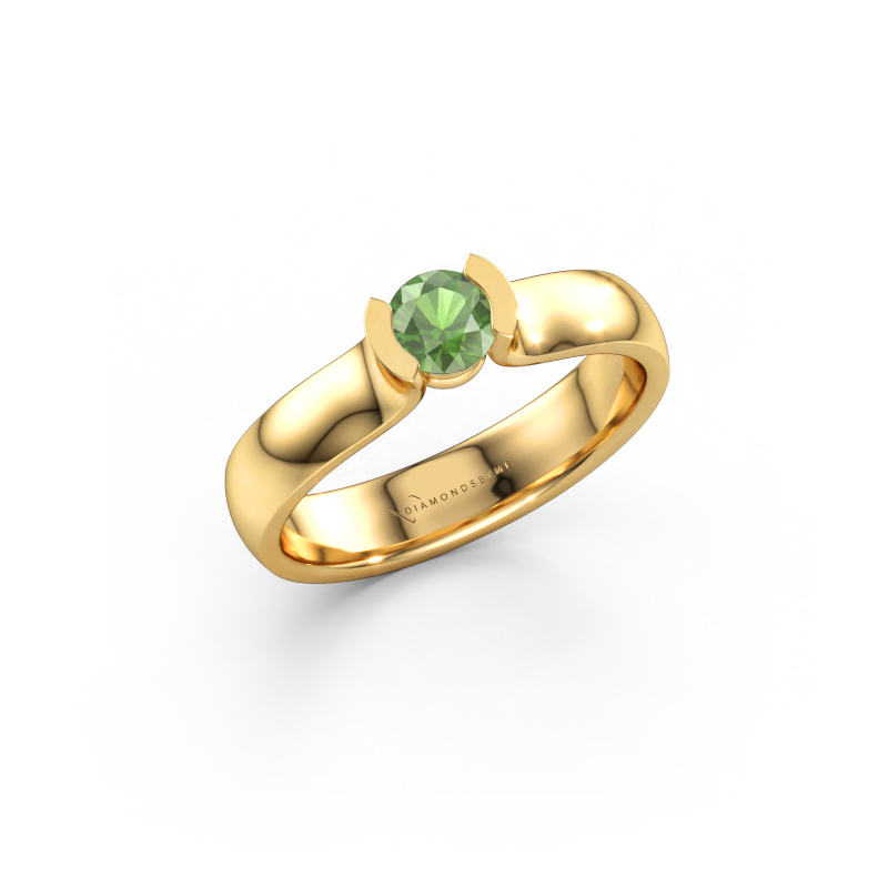 Bild von Ring Ophelia 585 Gold Turmalin grün 4.2 mm