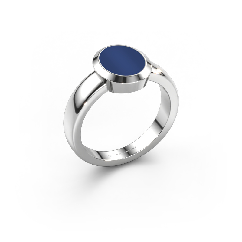 Bild von Pinky Ring Oscar 1 950 Platin Lapislazuli 10x8 mm