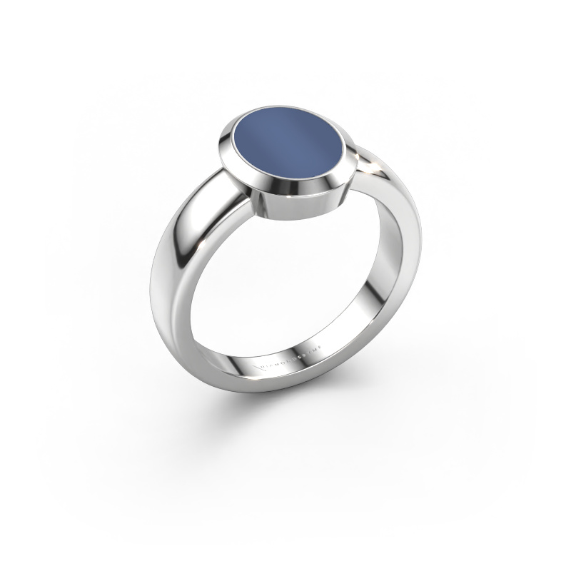 Image of Pinky ring Oscar 1 950 platinum Blue sardonyx 10x8 mm