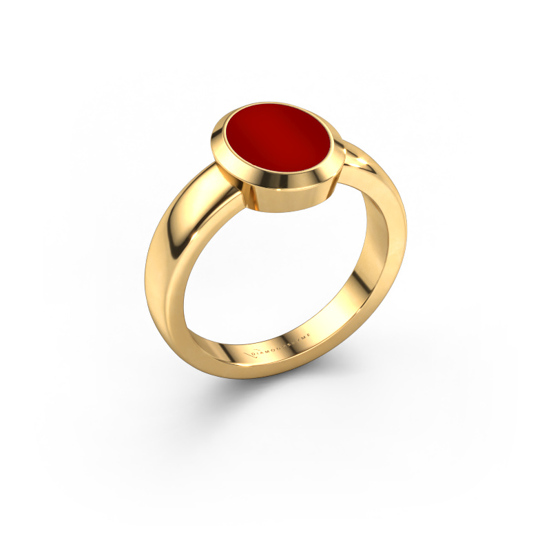 Bild von Pinky Ring Oscar 1 585 Gold Karneol 10x8 mm