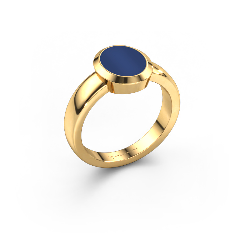 Image of Pinky ring Oscar 1 585 gold Lapis 10x8 mm