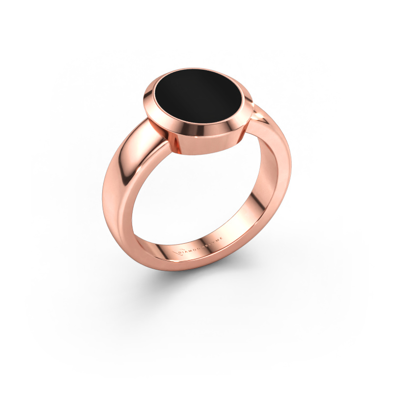 Immagine di Anello chevalier Oscar 2 585 oro rosa Onice 11x9 mm