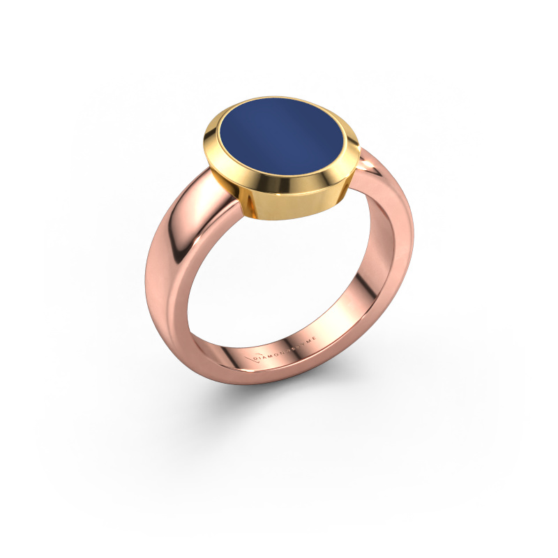 Bild von Siegelring Oscar 2 585 Roségold Lapislazuli 11x9 mm