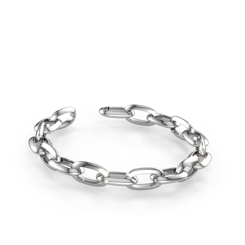 Immagine di Bracciale Oval link 1 12.0 Solido - 585 oro bianco