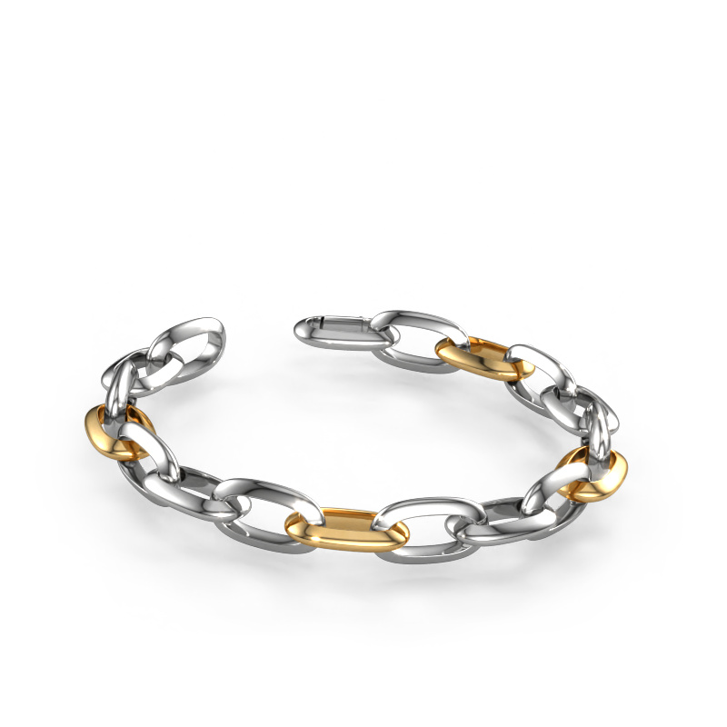 Image of Bracelet Oval link 1 12.0 Solid - 585 white gold