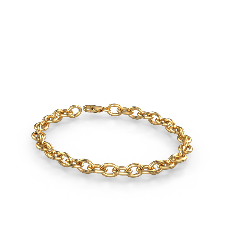 Image of Bracelet Oval link 3 8.0 Solid - 585 gold