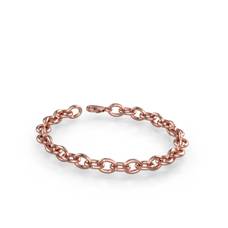 Image of Bracelet Oval link 3 9.0 Solid - 585 rose gold