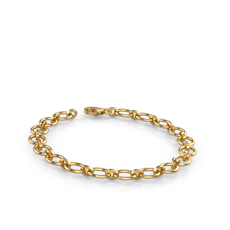 Image of Bracelet Oval link 4 10mm Solid - 585 gold
