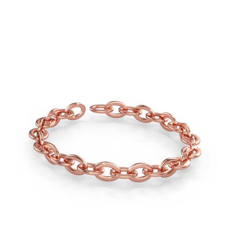 Bild av Armband Oval link 5 10mm Solid - 585 roséguld