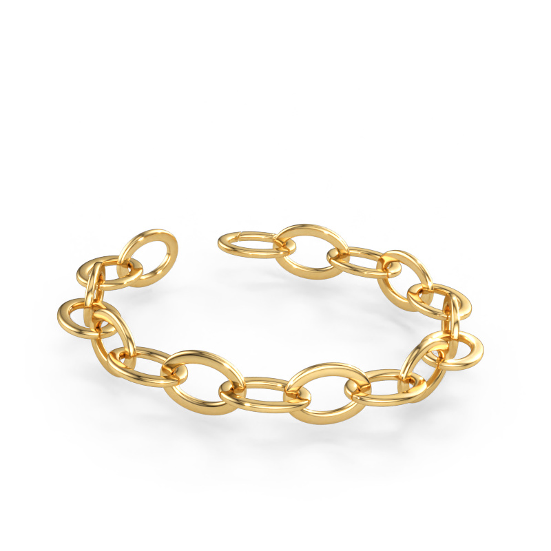 Immagine di Bracciale Oval link 5 15mm Solido - 585 oro