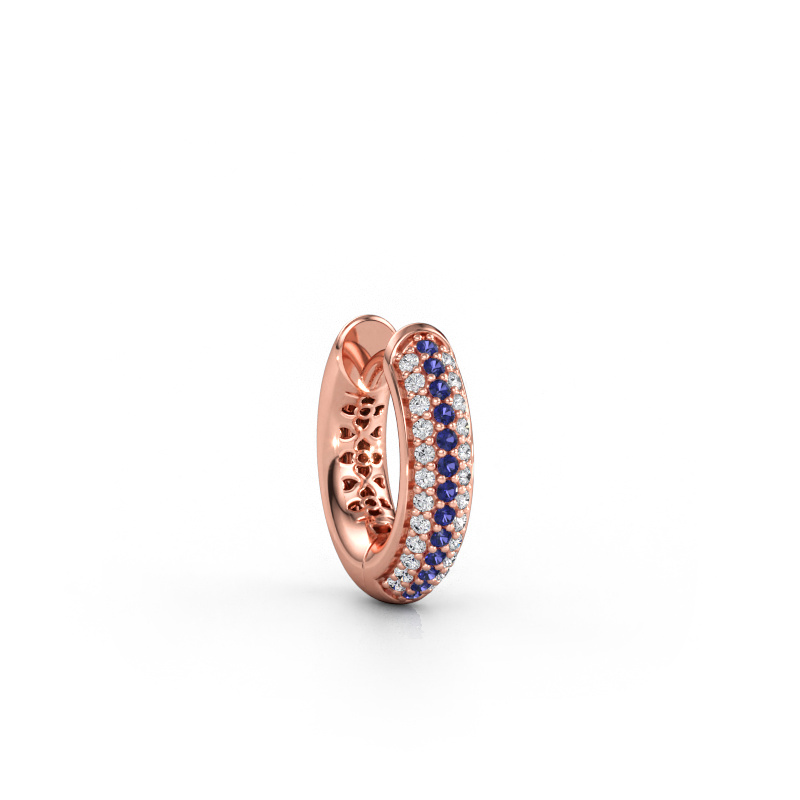 Immagine di Orecchino da uomo Owen 14mm 585 oro rosa Zaffiro 1 mm