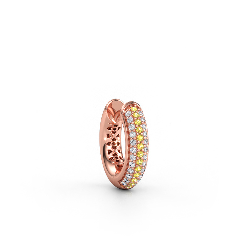 Bild av örhänge för män Owen 14mm 585 roséguld Gul safir 1 mm