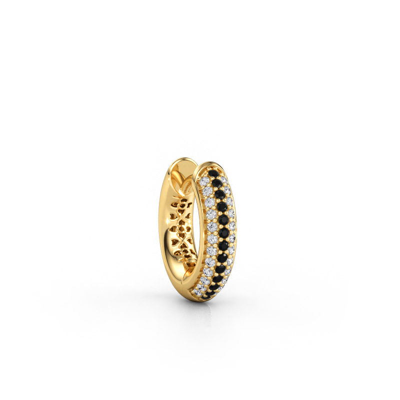 Immagine di Orecchino da uomo Owen 14mm 585 oro Diamante nero 0.174 crt
