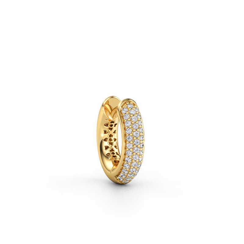 Immagine di Orecchino da uomo Owen 14mm 585 oro Diamante lab grown 0.161 crt
