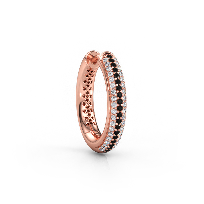 Bild av örhänge för män Owen 19mm 585 roséguld Svart diamant 0.31 crt