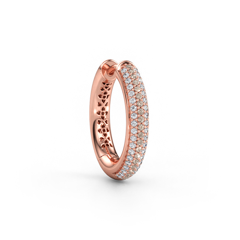 Bild av örhänge för män Owen 19mm 585 roséguld Brun diamant 0.29 crt