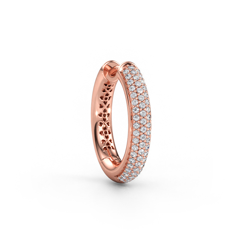 Immagine di Orecchino da uomo Owen 19mm 585 oro rosa Diamante 0.29 crt