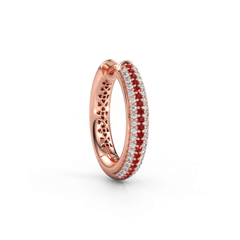 Immagine di Orecchino da uomo Owen 19mm 585 oro rosa Rubino 1 mm