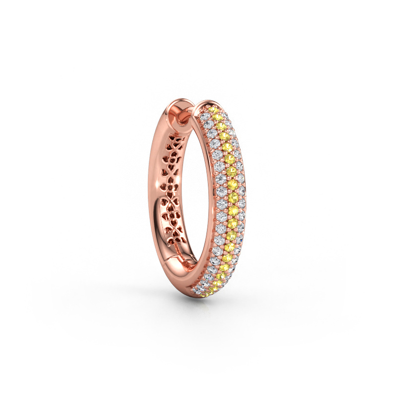 Immagine di Orecchino da uomo Owen 19mm 585 oro rosa Zaffiro giallo 1 mm