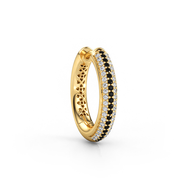 Immagine di Orecchino da uomo Owen 19mm 585 oro Diamante nero 0.31 crt