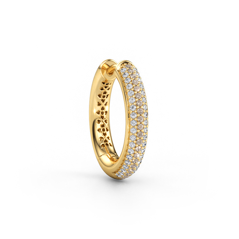 Immagine di Orecchino da uomo Owen 19mm 585 oro Diamante marrone 0.29 crt