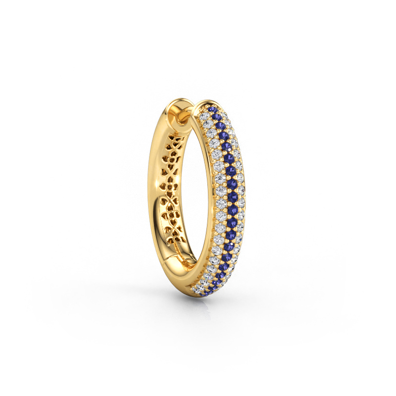 Immagine di Orecchino da uomo Owen 19mm 585 oro Zaffiro 1 mm