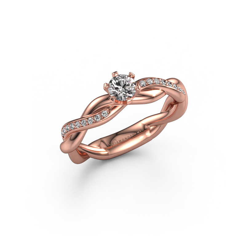 Image of Engagement ring Page 585 rose gold Diamond 0.340 crt