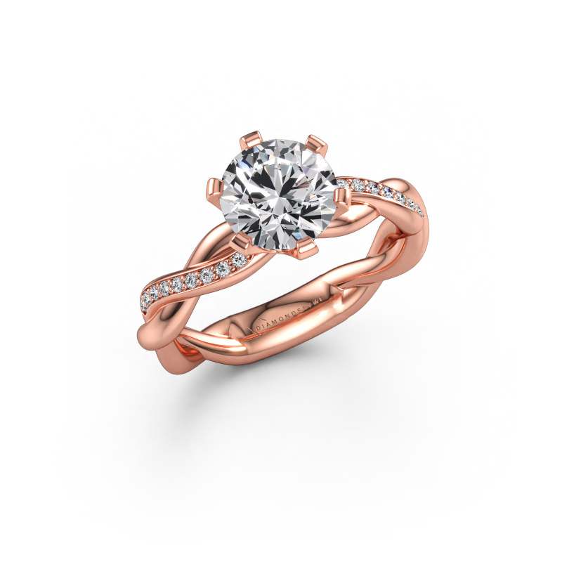 Immagine di Anello di fidanzamento Page 585 oro rosa Diamante lab grown 1.59 crt