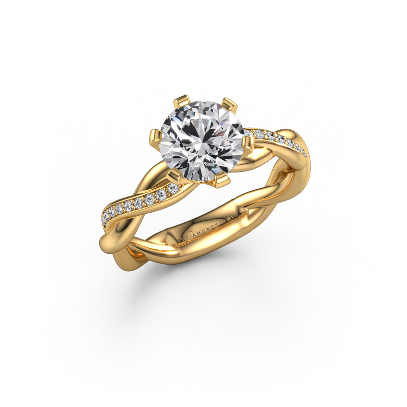Image of Engagement ring Page 585 gold Lab grown diamond 1.59 crt
