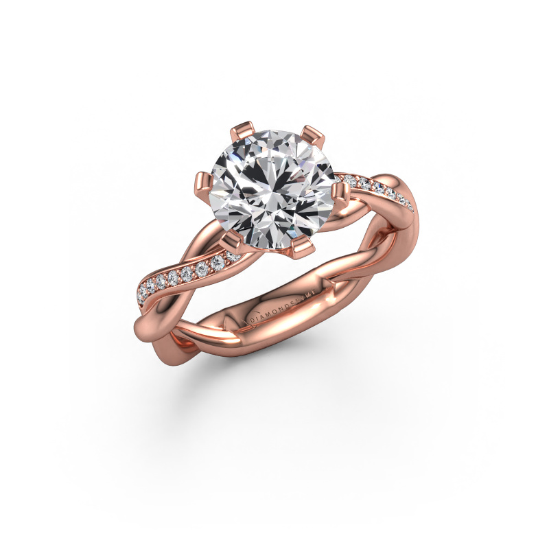 Image of Engagement ring Page 585 rose gold Diamond 2.09 crt