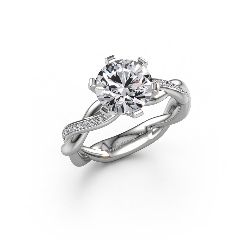 Image de Bague de fiançailles Page 950 platine Diamant synthétique 2.09 crt
