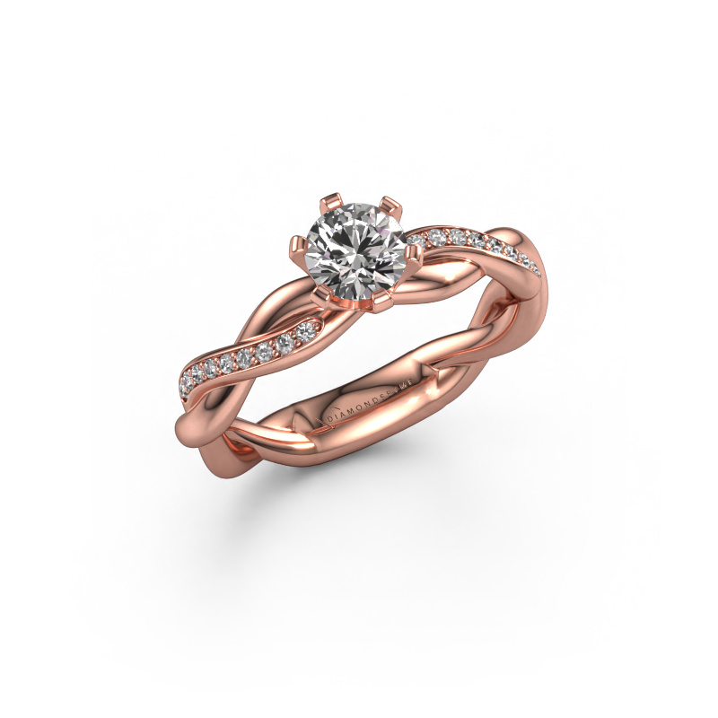 Image of Engagement ring Page 585 rose gold Diamond 0.59 crt