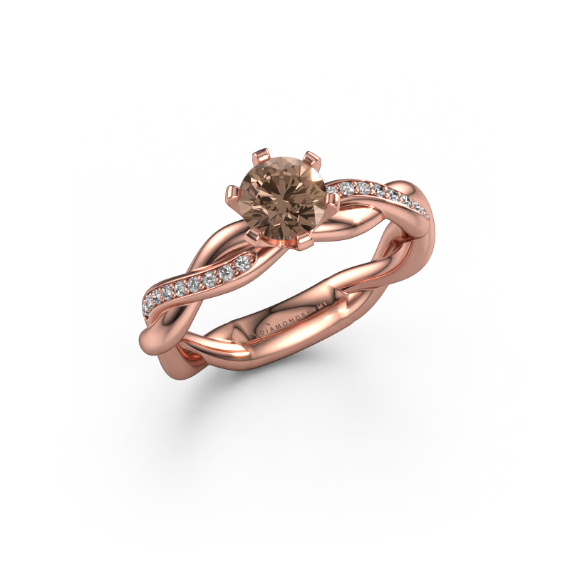 Image of Engagement ring Page 585 rose gold Brown diamond 0.69 crt