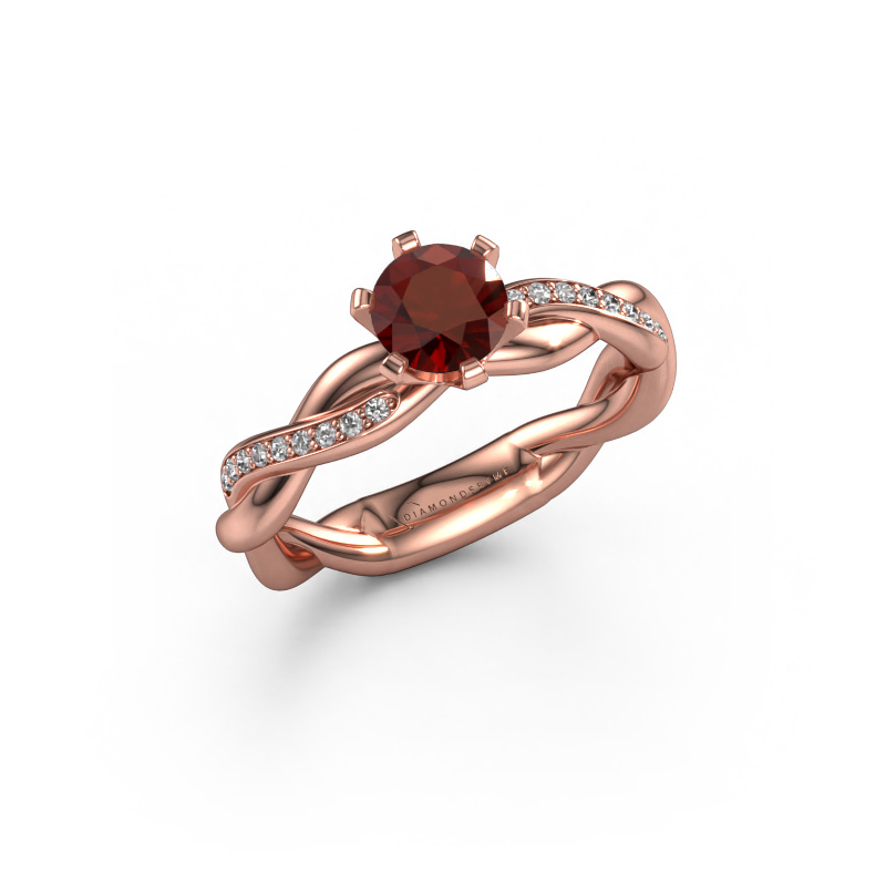 Bild von Verlobungsring Page 585 Roségold Granat 5.4 mm