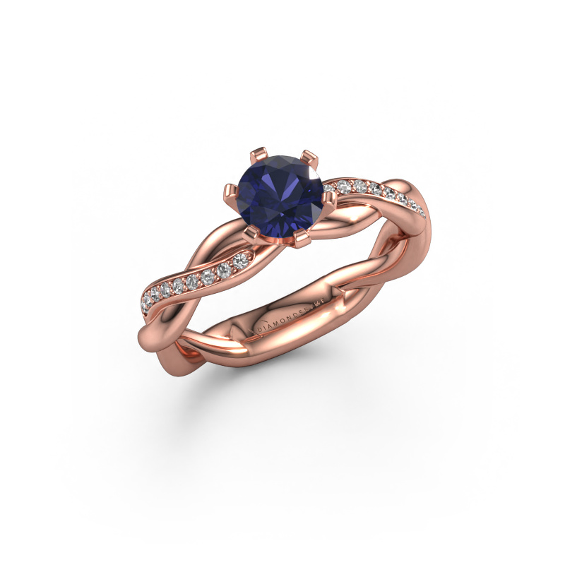 Image of Engagement ring Page 585 rose gold Sapphire 5.4 mm