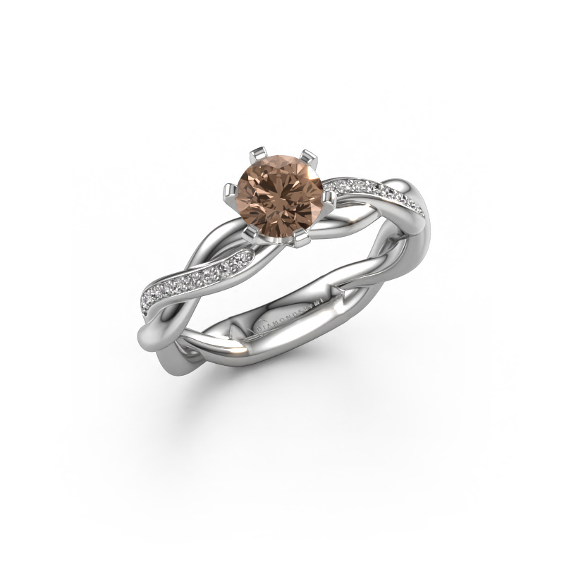 Image of Engagement ring Page 585 white gold Brown diamond 0.69 crt