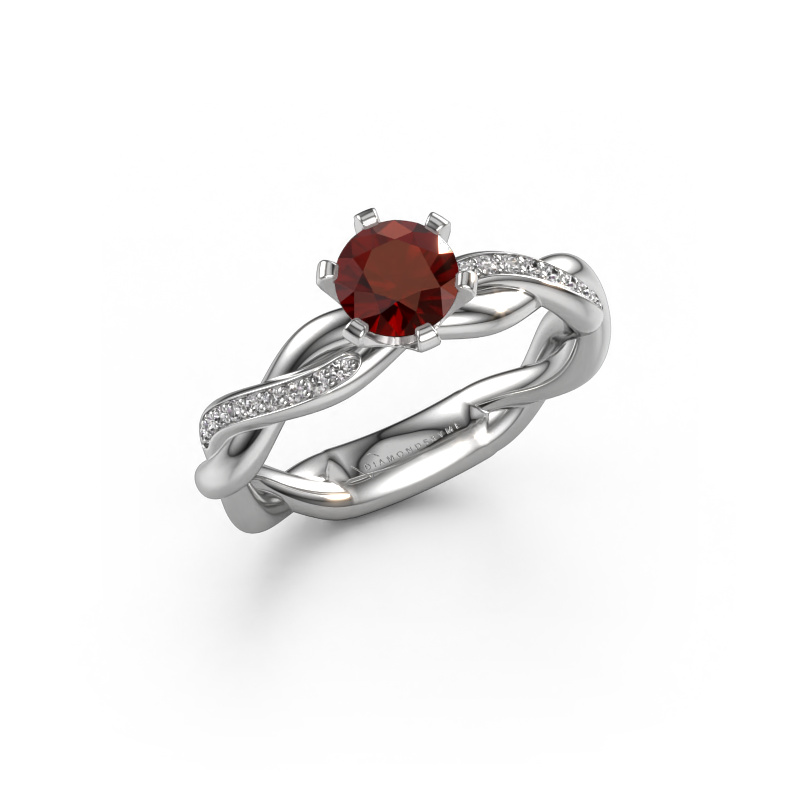 Image of Engagement ring Page 950 platinum Garnet 5.4 mm