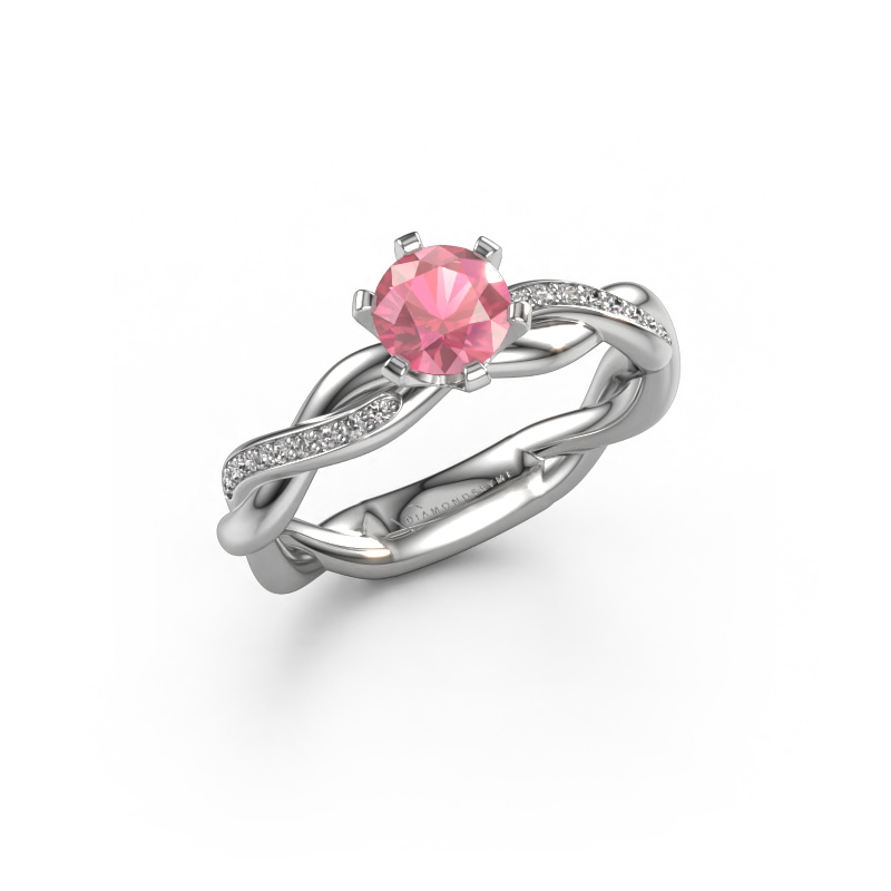 Image of Engagement ring Page 950 platinum Tourmaline pink 5.4 mm