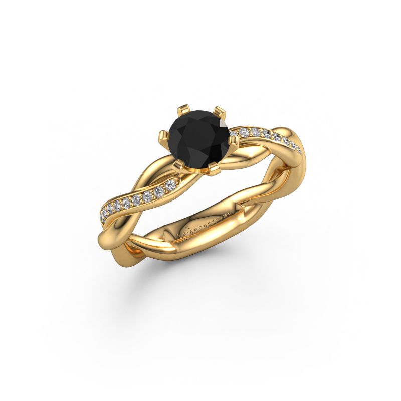 Image of Engagement ring Page 585 gold Black diamond 0.810 crt