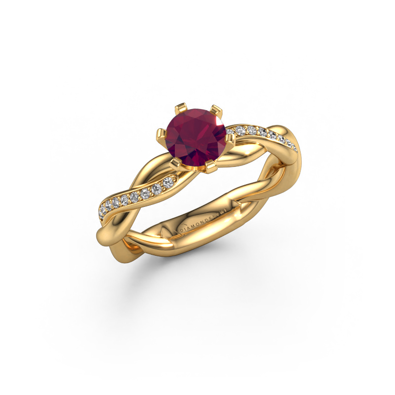 Image of Engagement ring Page 585 gold Rhodolite 5.4 mm