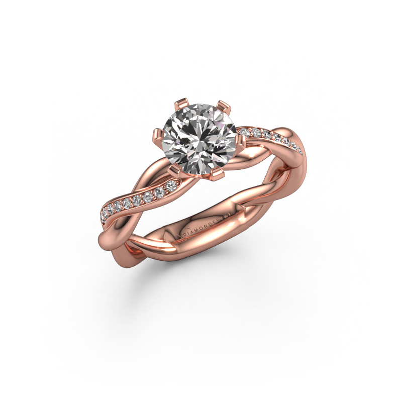 Image of Engagement ring Page 585 rose gold Diamond 1.09 crt