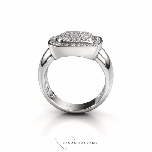 Afbeelding van Ring paige 950 platina Bruine diamant 0.658 crt