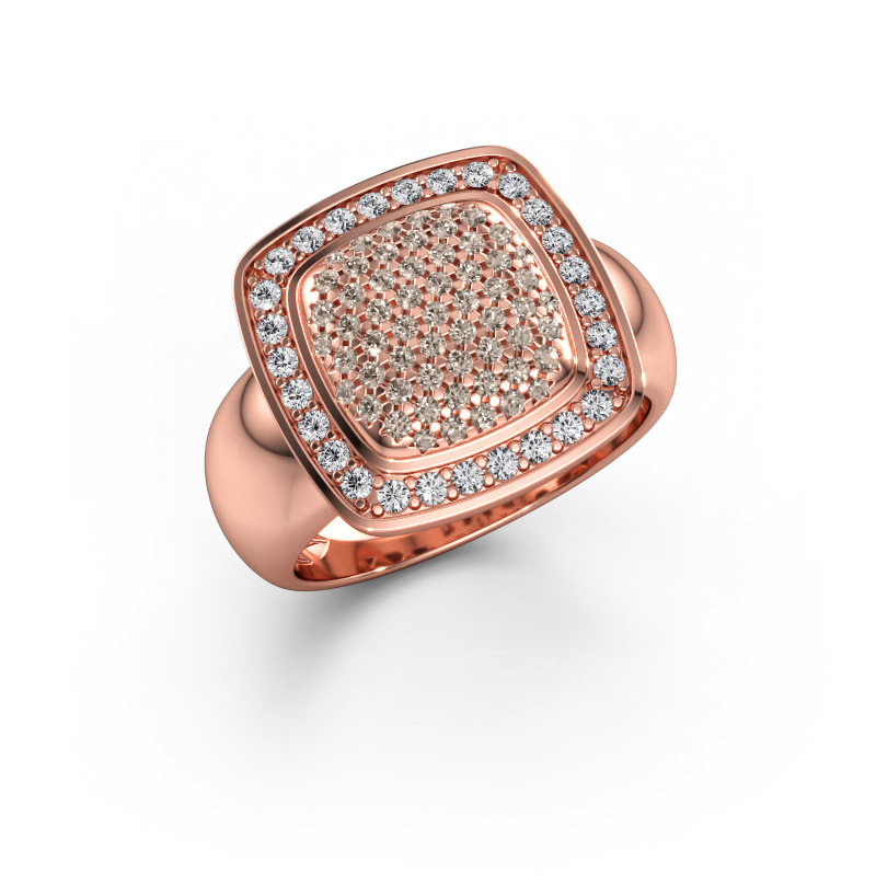 Immagine di Anello paige 585 oro rosa Diamante marrone 0.658 crt