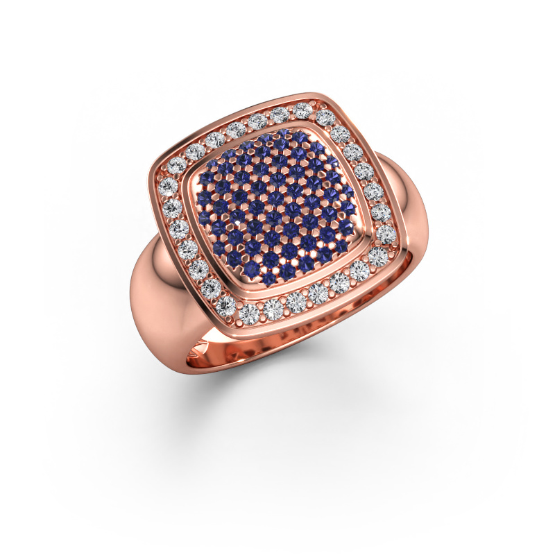 Immagine di Anello paige 585 oro rosa Zaffiro 0.9 mm