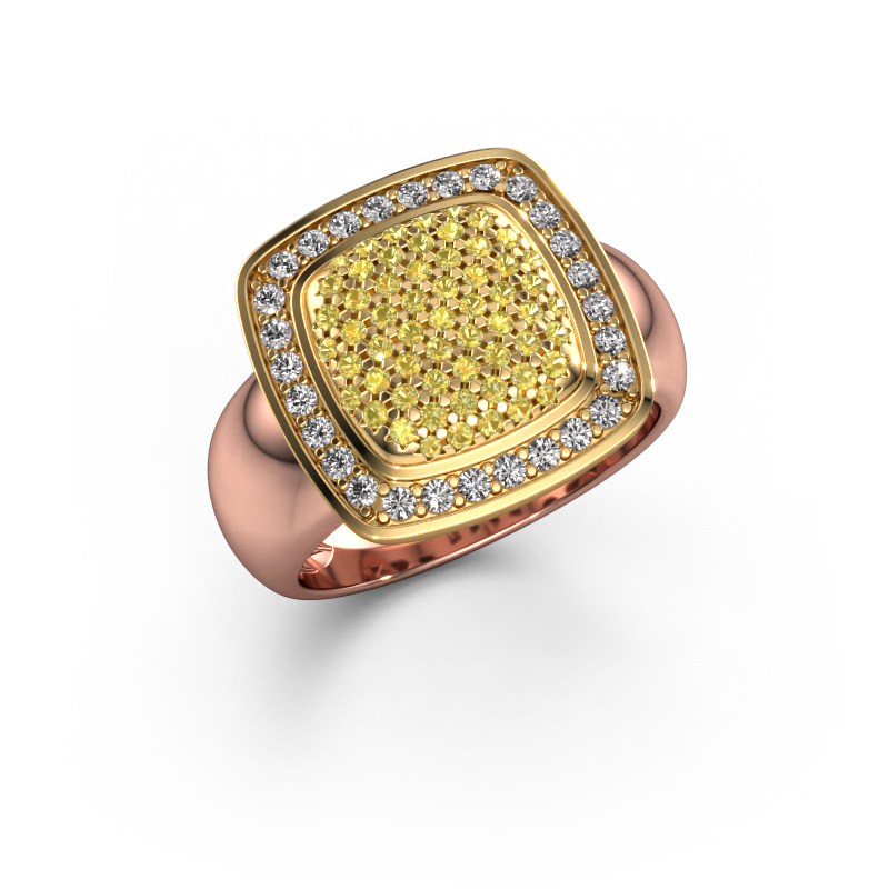 Image of Ring paige 585 rose gold Yellow sapphire 0.9 mm