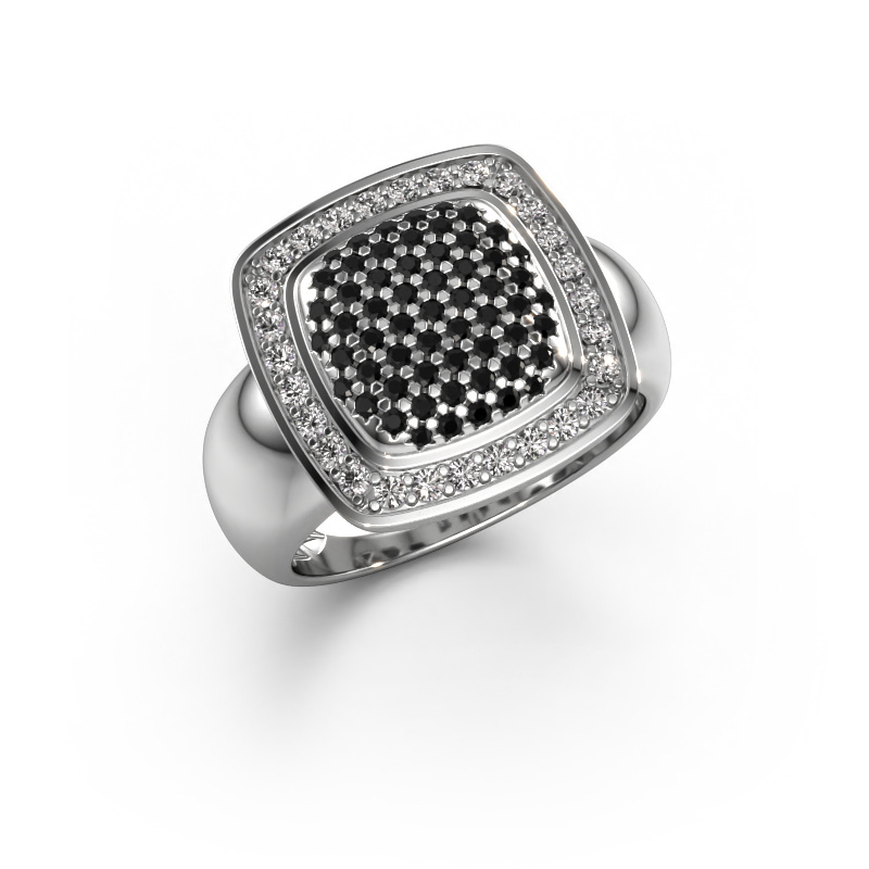 Image of Ring paige 950 platinum Black diamond 0.73 crt