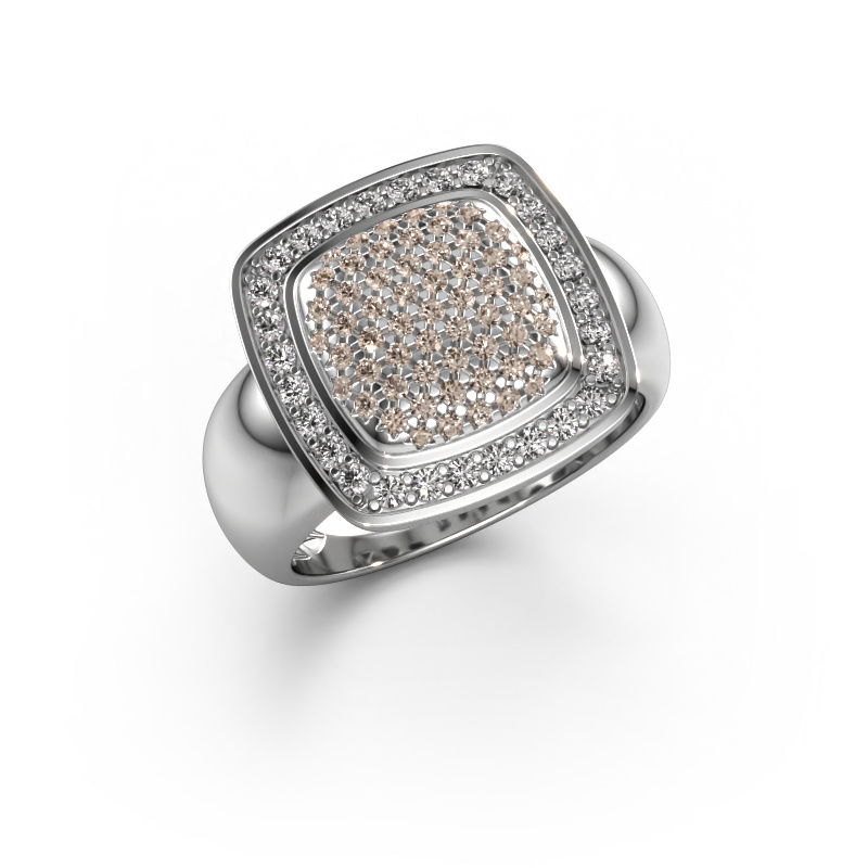 Image of Ring paige 950 platinum Brown diamond 0.658 crt