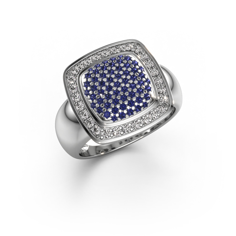 Image of Ring paige 950 platinum Sapphire 0.9 mm