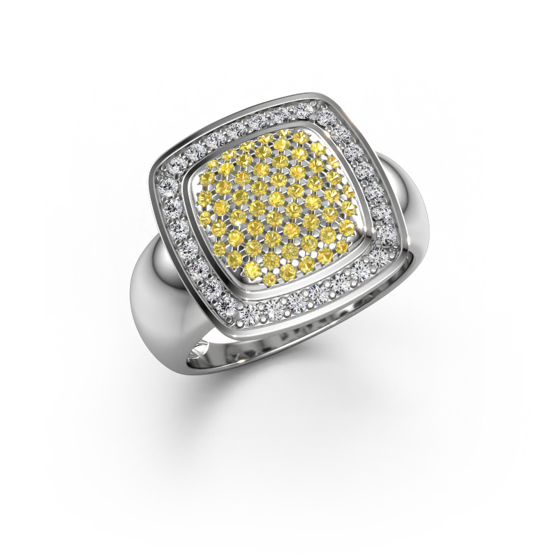 Image of Ring paige 950 platinum Yellow sapphire 0.9 mm